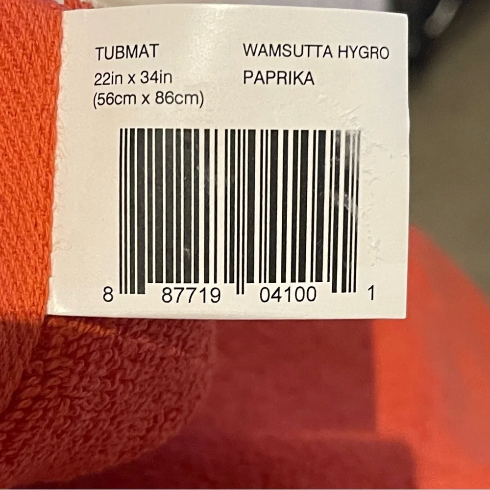 New Wamsutta Hygro Paprika tubmat